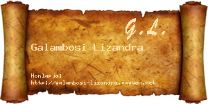 Galambosi Lizandra névjegykártya